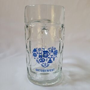 HB Munchen Hofbrahaus Glass German Beer Stein 1L Dimpled Mug Tankard Oktoberfest